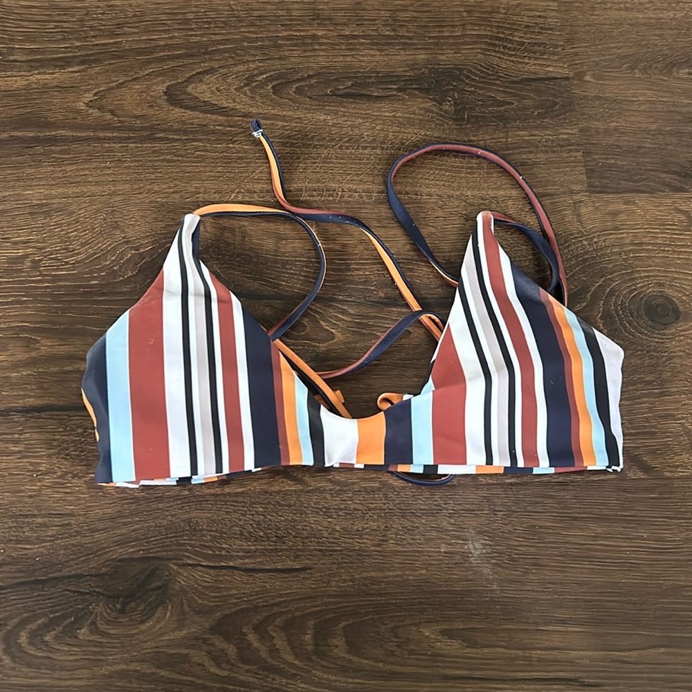 striped bathing suit top